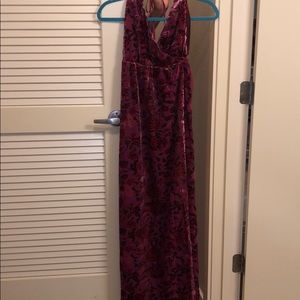 Maxi Red Rose Dress